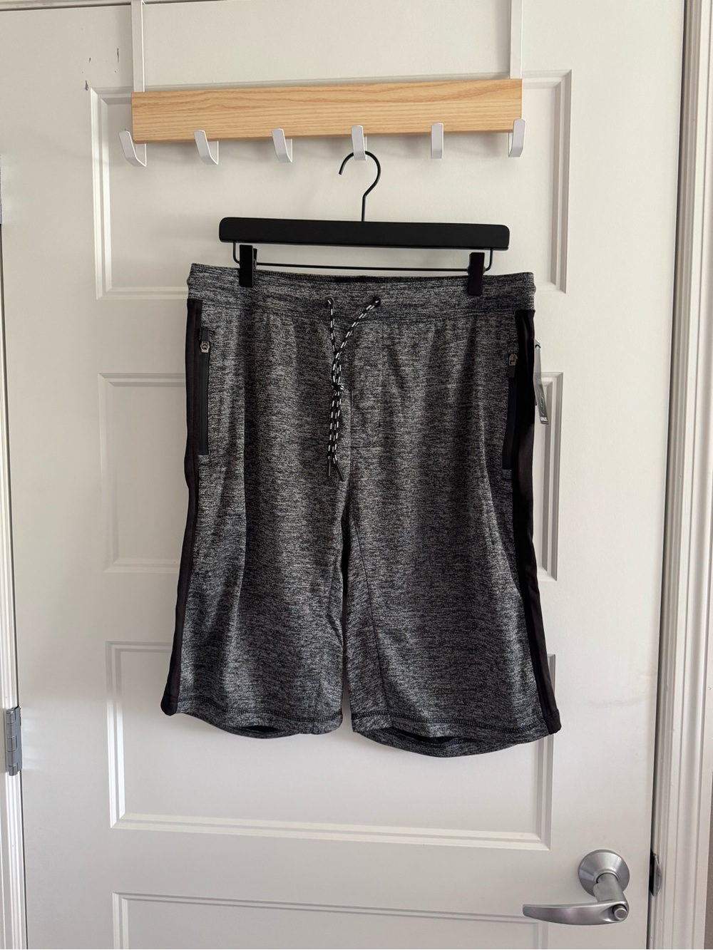 Men's Grey Heather Athletic Drawstring Shorts